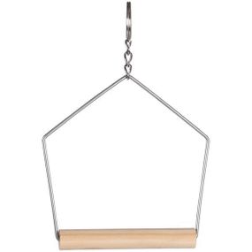 Flamingo Swing + Wooden Perch фламінго гойдалки з дерев'яною жердочкою для птахів