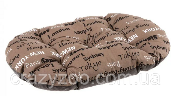 Подушка для собак та котів Ferplast Relax Cities 100/12 коричнева 100х63 см 82100076