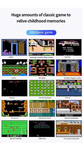 Портативна ігрова консоль ретро приставка на 500 ігор Game Box 8bit можна грати на телевізорі | Зображення 2