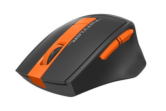 Миша бездротова A4Tech Fstyler FG30 (Orange),  USB, колір чорний+помаранчевий | Зображення 1