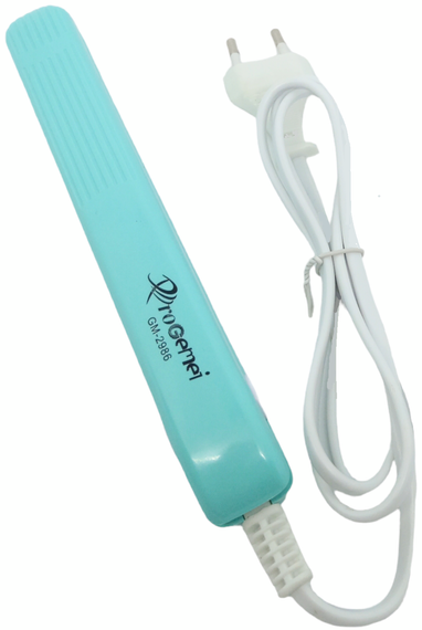 Плойка для волосся гофре щипці прасок стайлер портативна для подорожей дорожня Progemei GM — 2986 бірюзовий | Зображення 5