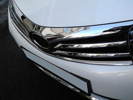 Накладка на решітку радіатора (2013-2016, нерж.) для Toyota Corolla рр | Зображення 1