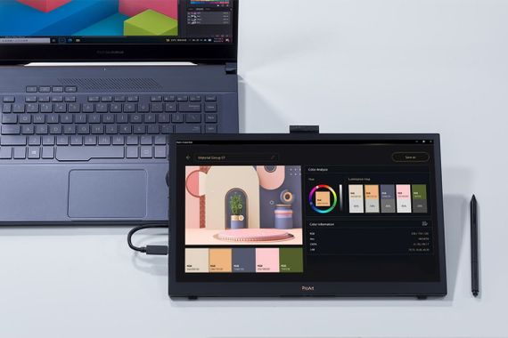 Монітор ASUS  портативний 15.6' ProArt PA169CDV HDMI, 2xUSB-C, MM, IPS, 3840x2160, 10ms, Touch, sRGB 100%, Stylus (90LM0711-B01I70) | Зображення 1