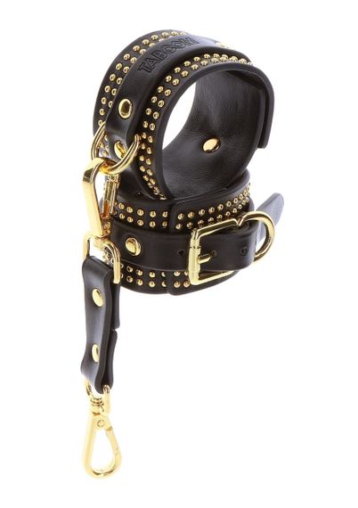 Наручники Taboom Vogue Studded Wrist Cuffs Set із веганської шкіри, чорні Sex Aura | Зображення 3
