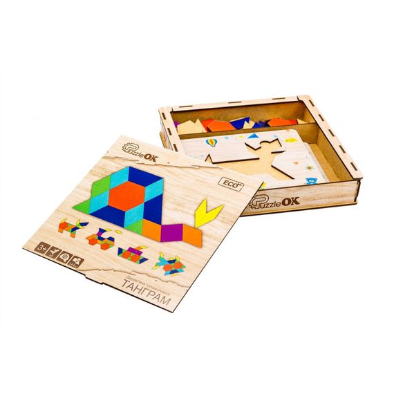 Деревянная головоломка "Танграм" Puz-33654, 144 элемента | Зображення 2