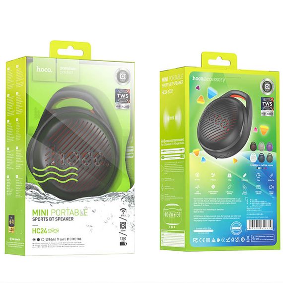 Bluetooth Колонка Hoco HC24 Hearty sports Black | Зображення 3