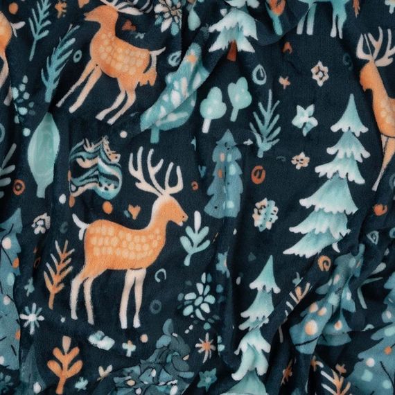 Плед Ardesto Christmas Flannel Олені Зелений ART0127PB 160х200 см | Зображення 2