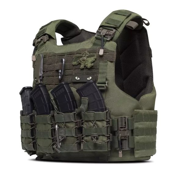 Плитоноска IBV Ukrarmor аналог IOTV, бронежилет-носій Cordura 1000 MOLLE, військова плитоноска ЗСУ, страйкбол, колір Олива