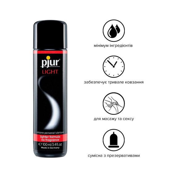 Силіконовий лубрикант pjur Light найбільш рідкий, 2в1 для сексу та масажу, 100 мл | Зображення 2