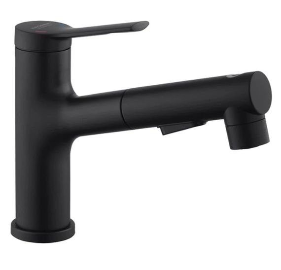 Змішувач для раковини Kroner KRP Edelstahl Klassisch з висувним виливом SCH030-T (CV032497)