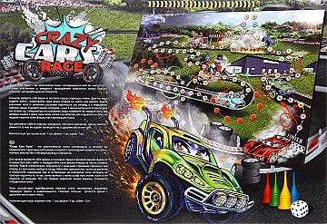 Настольная логическая игра для детей Danko Toys Crazy Cars Race развлекательная карточная игра для мальчиков | Зображення 1