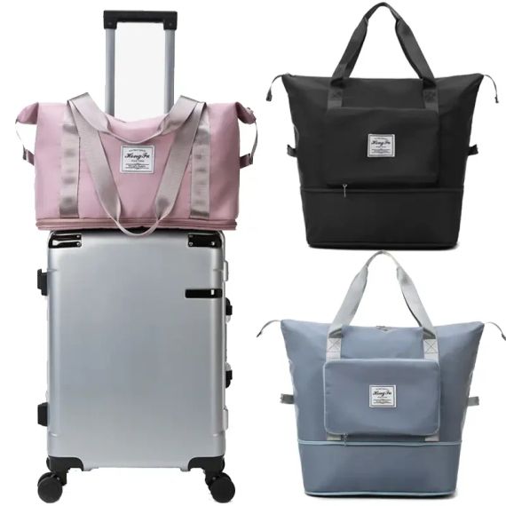 Запасная складная дорожная сумка  Travel Bags  для Чемодана розовая | Зображення 1