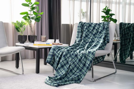 Плед Ardesto Fleece, 160х200 см, клітинка зелена (ART0702PB) | Зображення 4