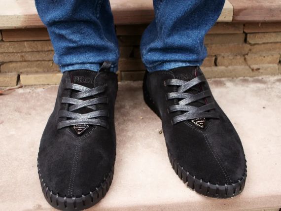 Чорні чоловічі мокасини Prime Shoes із замші 44 розмір | Зображення 3