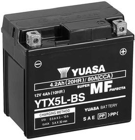 Аккумулятор МОТО Yuasa 12V 4Ah MF VRLA Battery AGM YTX5L-BS(сухозаряжений)