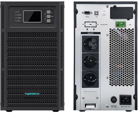 ДБЖ Marsriva MR-US3K, 3кВА/3кВт, Smart Online UPS, 3kVA, 6*12V/9Ah