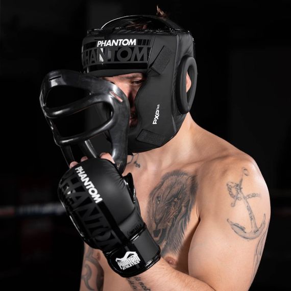 Боксерський шолом Phantom APEX Cage Black (капа в подарунок) | Зображення 8