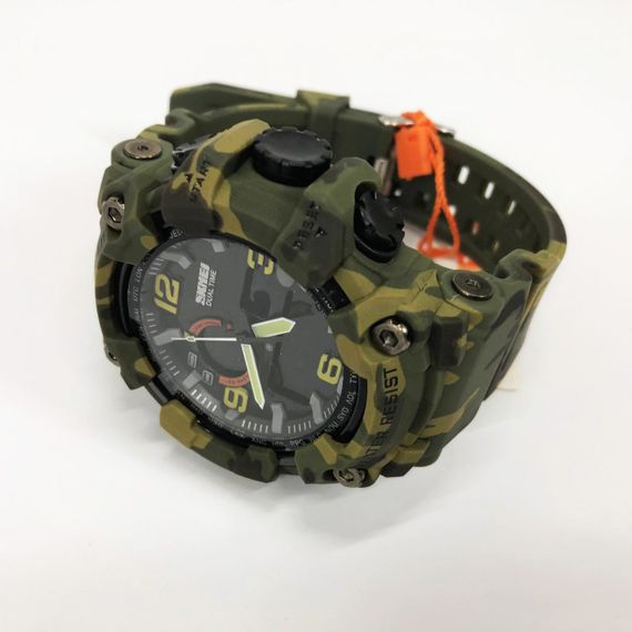 Годинник наручний чоловічий SKMEI 1520CMGN CAMO GREEN, годинник військовий чоловічий, для військовослужбовців. Колір: камуфляж | Зображення 9