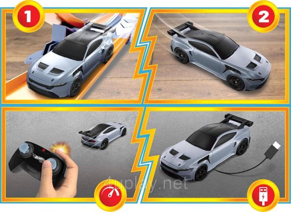 Машинка Хот Вилс Форд Мустанг 1:64 на пульте управления для трека Hot Wheels Ford Mustang Mattel | Зображення 4