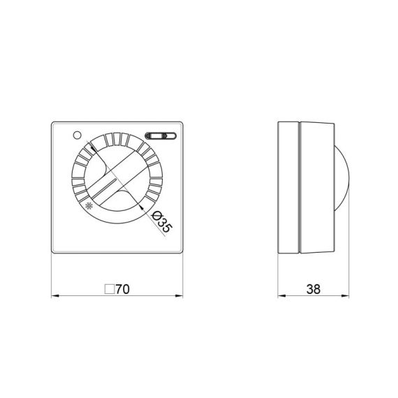 Термостат Icma кімнатний електромеханічний On-Off NoP311 | Зображення 1