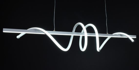 Люстра світлодіодна підвісна LED світильник для квартири на стелю лед 27357 Білий 30-110х20х100 см. | Зображення 6