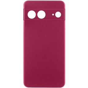 Чохол Silicone Cover Ummi Lakshmi Full Camera (AA) для Google Pixel 7 Бордовий / Marsala