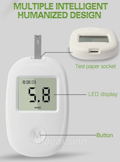 Глюкометр Glucose Meter GLM-76 ∙ Компактний глюкометр GLM-76 для вимірювання рівня цукру в крові | Зображення 3