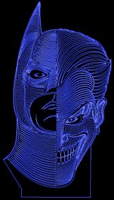 Акриловый светильник-ночник Бэтмен Джокер синий tty-n000738