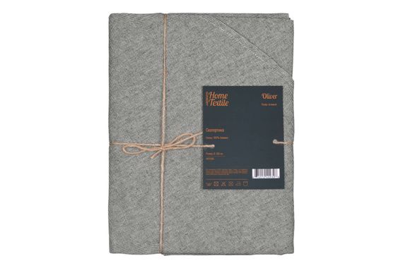 Скатертина Ardesto Oliver, D-136см, 100% бавовна, зелений (ART10OG)