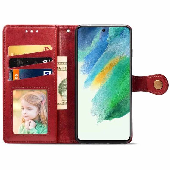 Шкіряний чохол-книжка GETMAN Gallant (PU) для Samsung Galaxy S23 FE Червоний | Зображення 1