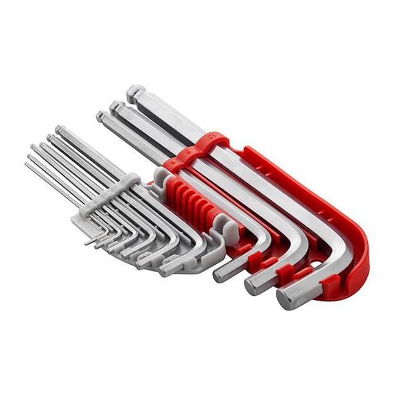 Набір ключів Г-подібних шестигранних з кулястим наконечником 9 од., 1.5-10 мм, S2, PROF INTERTOOL HT-1813 | Зображення 2