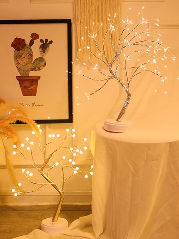 Настольный cветильник DIY Auelife 108 Led дерево гирлянда Бонсай Auelife Теплый свет | Зображення 7