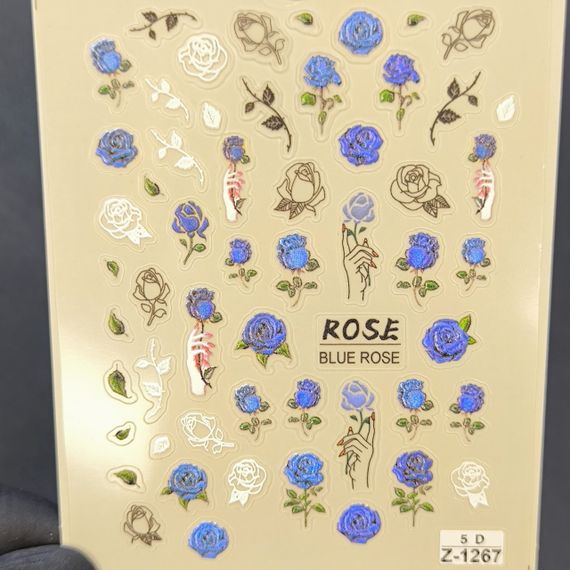 Об'ємна наліпка для нігтів 1267 на липкій основі (7 х 9 см) | Зображення 1