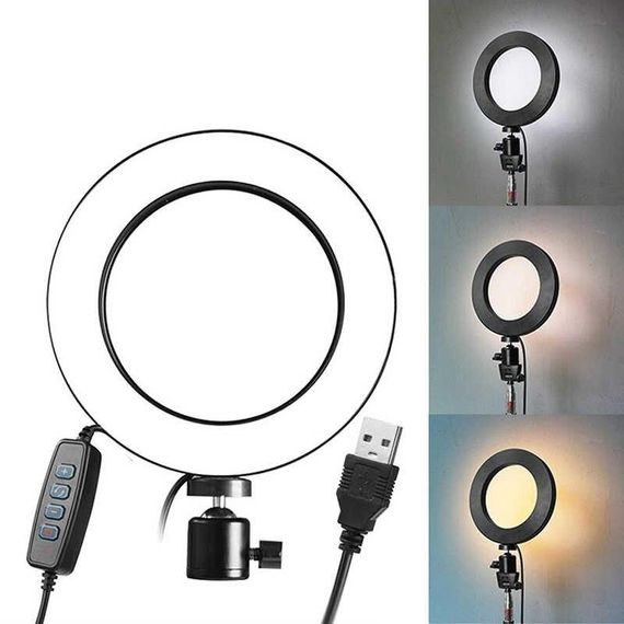 Кільцева лампа 16 см (USB, 5Вт, 3200-5500К) | Зображення 3