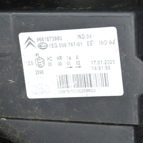 Фара передня ліва Citroen C3 Picasso 2009-2020 Фара ліва Сітроен ц3 Пікассо 9681873980 | Зображення 4