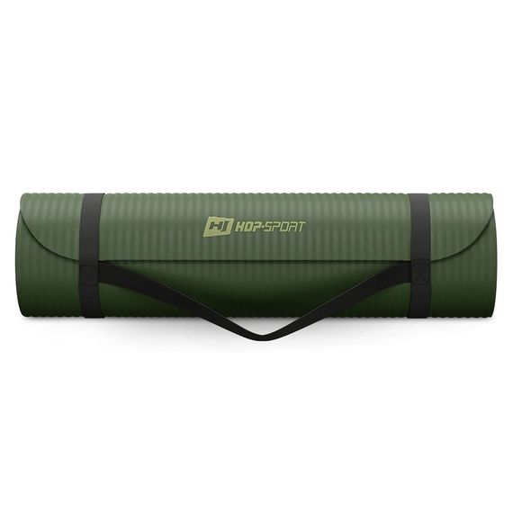 Коврик для йоги Hop-Sport HS-NB010GM NBR 1см темний хакі | Зображення 7