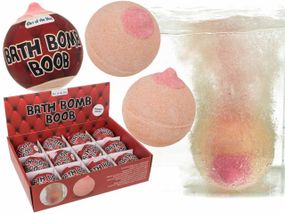 Бомбочка для ванны в форме груди 180 gr - truskawka sexstyle