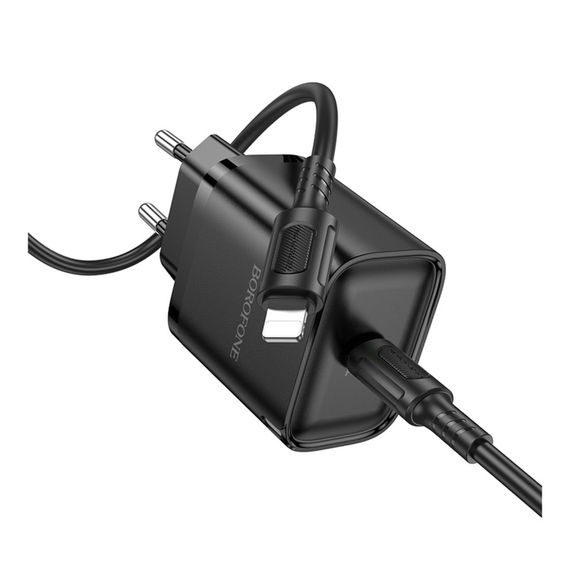 Мережевий зарядний пристрій Borofone BA84A 1 USB-C PD/QC 30 W + Type-C to Lightning | Зображення 4