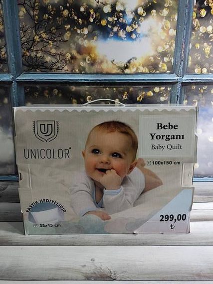 Одеяло с подушкой детское Unicolor bebe 100х150см Наполнитель силикон