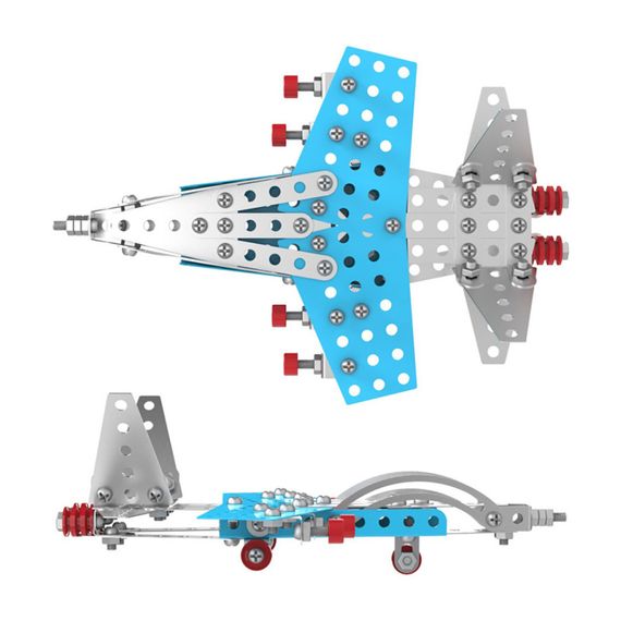 Детский металлический конструктор "Истребитель" 4937TXK 176 деталей | Зображення 3