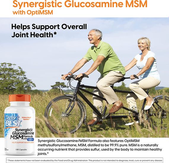 Для суставов и связок Synergistic Glucosamine MSM with Opti MSM 180 caps | Зображення 2