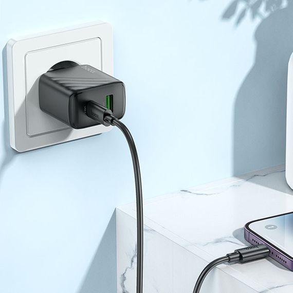 МЗП Hoco CS23A Sunlight PD30W+QC3.0 (1USB-A/1C) Black | Зображення 2