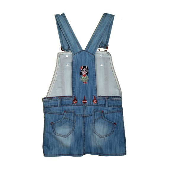 Сарафан джинсовый для девочки, синий с цветами 01760 Mini Bordo 1,5г/86/26 | Зображення 1