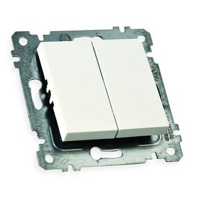 Механізм вимикача 2 кл, 10 А, RITA, Mutlusan, білий (арт.47-00-56)