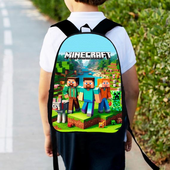 Рюкзак детский майнкрафт герои "Minecraft" 34х27см,городской ранец для мальчика (00529)