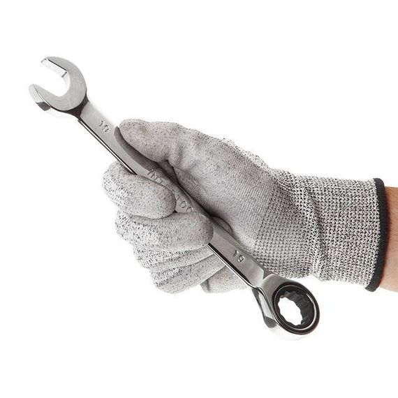 Набір ключів комбінованих, з тріскачкою, 6 шт., 8-19 мм, Cr-V, професійний, DIN3113 INTERTOOL XT-1301 | Зображення 5