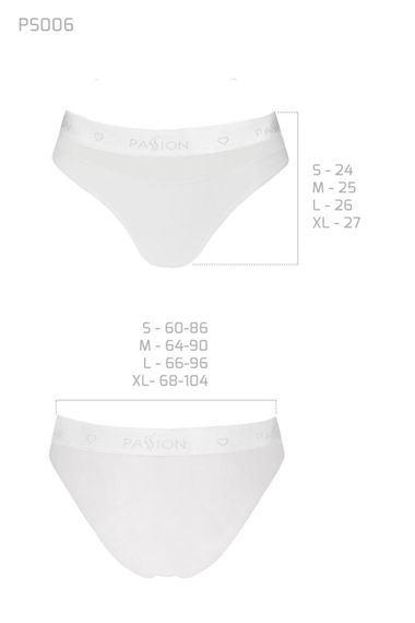 Трусики з прозорою вставкою Passion PS006 PANTIES M, white Sex Aura | Зображення 2