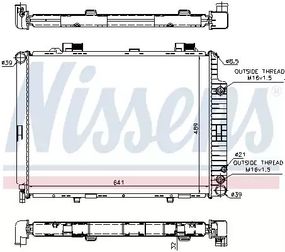 Радіатор охолодження двигуна MERCEDES-BENZ E-CLASS, NISSENS (62691A)