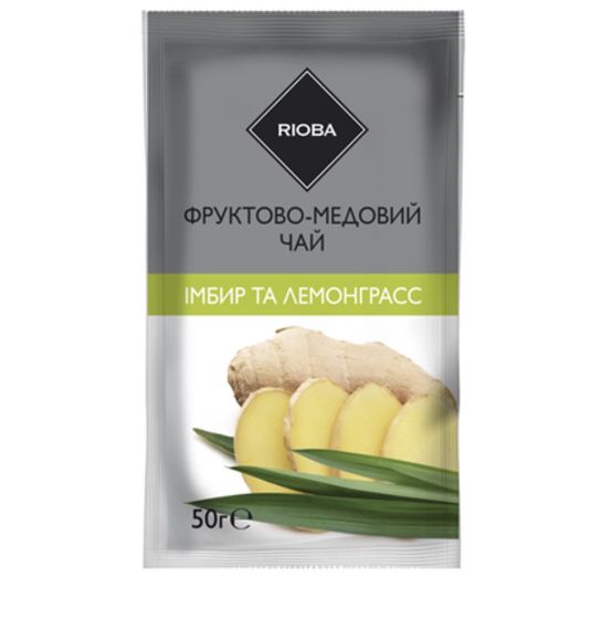 Напиток Rioba концентрированный чай Имбирь и лемонграсс 50 г 12шт упаковка