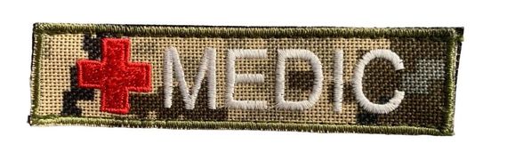 Шеврони  з вишивкой  "+ Medic" піксель  роз. 10*3 см